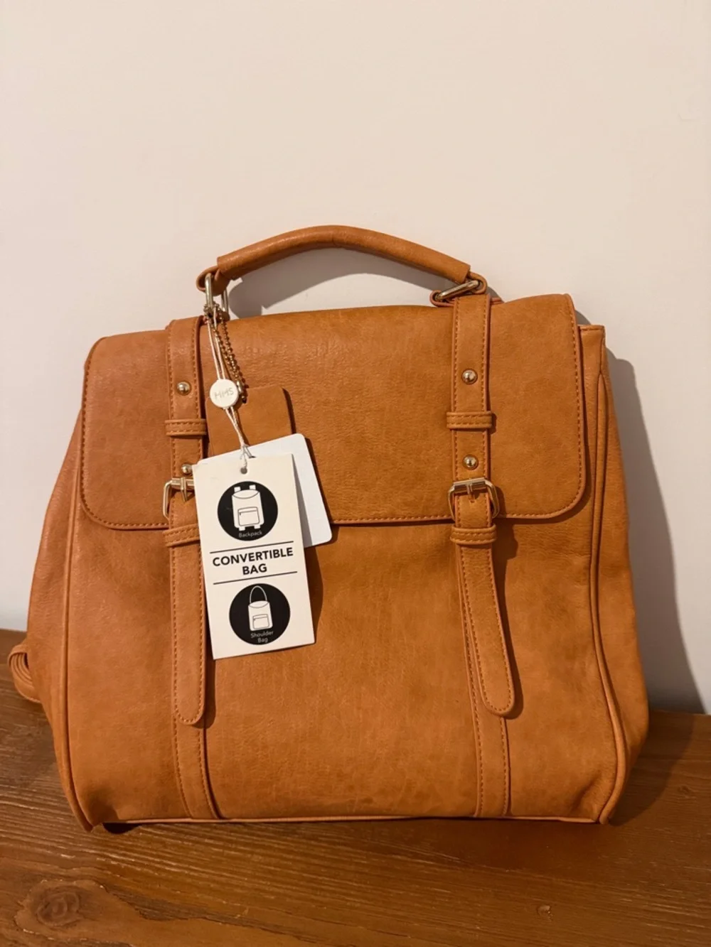 MMS Design Studio Vegan Leather Convertible Bag - Picture 2 of 9